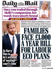 Daily Mail (UK) Newspaper Front Page for 6 June 2023