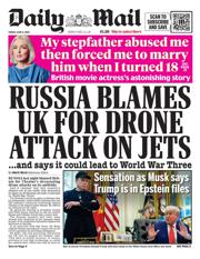 Daily Mail front page for 6 June 2025