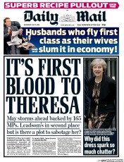 Daily Mail (UK) Newspaper Front Page for 6 July 2016