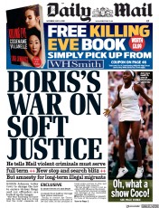 Daily Mail (UK) Newspaper Front Page for 6 July 2019