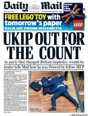 Daily Mail (UK) Newspaper Front Page for 7 October 2016