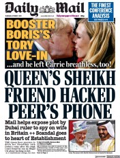 Daily Mail (UK) Newspaper Front Page for 7 October 2021