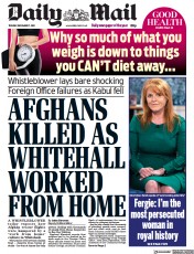 Daily Mail (UK) Newspaper Front Page for 7 December 2021
