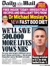 Daily Mail (UK) Newspaper Front Page for 7 January 2019