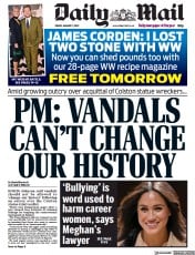 Daily Mail front page for 7 January 2022
