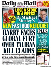 Daily Mail (UK) Newspaper Front Page for 7 January 2023