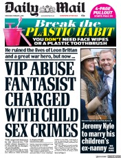 Daily Mail (UK) Newspaper Front Page for 7 February 2018