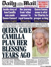 Daily Mail (UK) Newspaper Front Page for 7 February 2022