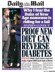 Daily Mail (UK) Newspaper Front Page for 7 March 2019