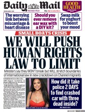 Daily Mail (UK) Newspaper Front Page for 7 March 2023
