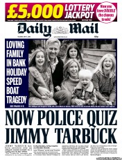 Daily Mail Newspaper Front Page (UK) for 7 May 2013