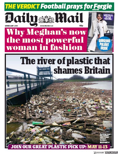 Daily Mail Newspaper Front Page (UK) for 7 May 2018