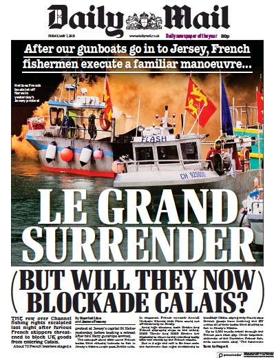 Daily Mail Newspaper Front Page (UK) for 7 May 2021