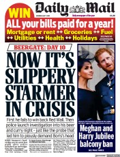Daily Mail front page for 7 May 2022