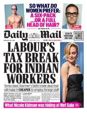 Daily Mail front page for 7 May 2025