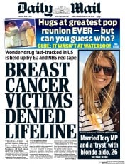 Daily Mail (UK) Newspaper Front Page for 7 June 2016