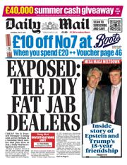 Daily Mail front page for 7 June 2025