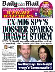 Daily Mail (UK) Newspaper Front Page for 7 July 2020