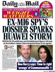 Daily Mail (UK) Newspaper Front Page for 7 July 2020