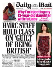 Daily Mail front page for 7 August 2025