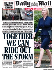 Daily Mail (UK) Newspaper Front Page for 7 September 2022