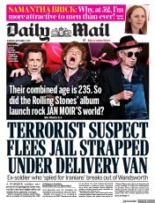 Daily Mail front page for 7 September 2023