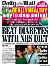 Daily Mail (UK) Newspaper Front Page for 8 October 2022