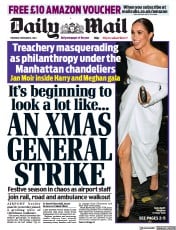 Daily Mail (UK) Newspaper Front Page for 8 December 2022