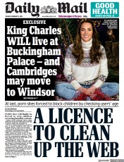 Daily Mail (UK) Newspaper Front Page for 8 February 2022