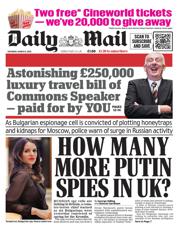 Daily Mail front page for 8 March 2025