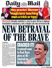 Daily Mail (UK) Newspaper Front Page for 8 April 2019