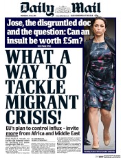 Daily Mail (UK) Newspaper Front Page for 8 June 2016