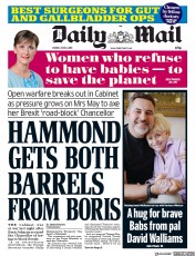 Daily Mail (UK) Newspaper Front Page for 8 June 2018