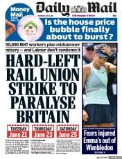 Daily Mail (UK) Newspaper Front Page for 8 June 2022