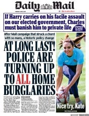 Daily Mail front page for 8 June 2023