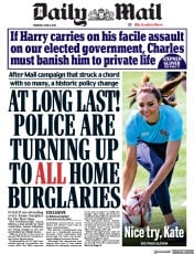 Daily Mail (UK) Newspaper Front Page for 8 June 2023