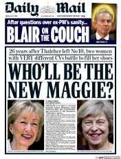 Daily Mail (UK) Newspaper Front Page for 8 July 2016