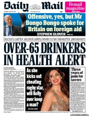 Daily Mail (UK) Newspaper Front Page for 8 August 2013
