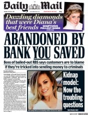 Daily Mail (UK) Newspaper Front Page for 8 August 2017