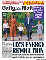 Daily Mail (UK) Newspaper Front Page for 8 September 2022