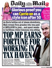 Daily Mail (UK) Newspaper Front Page for 9 November 2021