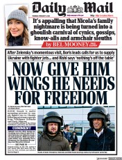 Daily Mail (UK) Newspaper Front Page for 9 February 2023