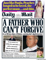 Daily Mail (UK) Newspaper Front Page for 9 April 2014