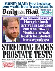 Daily Mail front page for 9 April 2025