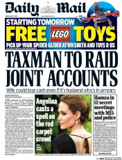 Daily Mail (UK) Newspaper Front Page for 9 May 2014