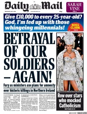 Daily Mail (UK) Newspaper Front Page for 9 May 2018