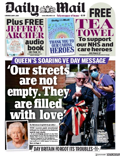 Daily Mail Newspaper Front Page (UK) for 9 May 2020