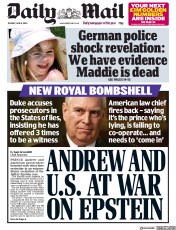 Daily Mail (UK) Newspaper Front Page for 9 June 2020