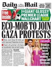 Daily Mail front page for 9 August 2025