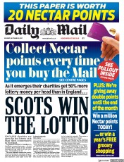 Daily Mail (UK) Newspaper Front Page for 9 September 2017